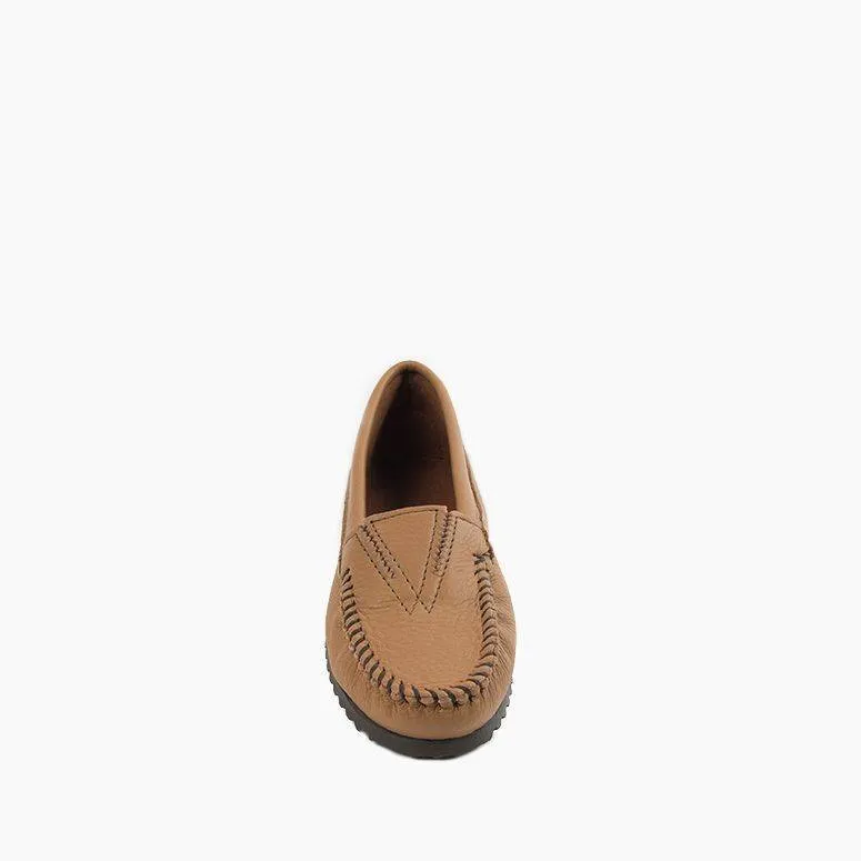  Deerskin Gore Front Moccasin in Mocha  