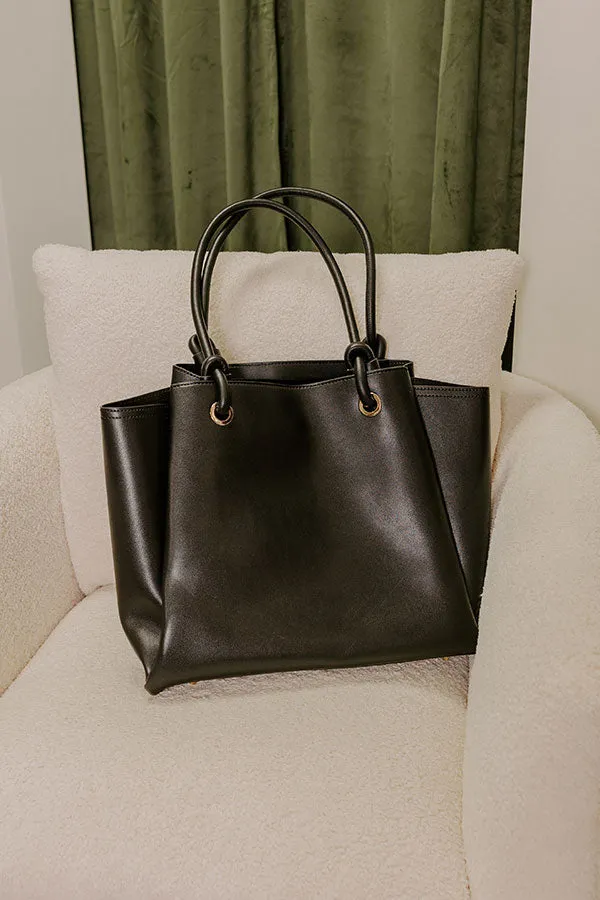 Elodie Lane Faux Leather Tote In Black