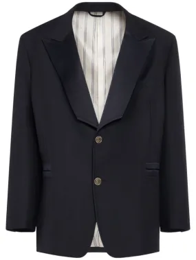 Etro   Wool blazer w/ peaked lapels 