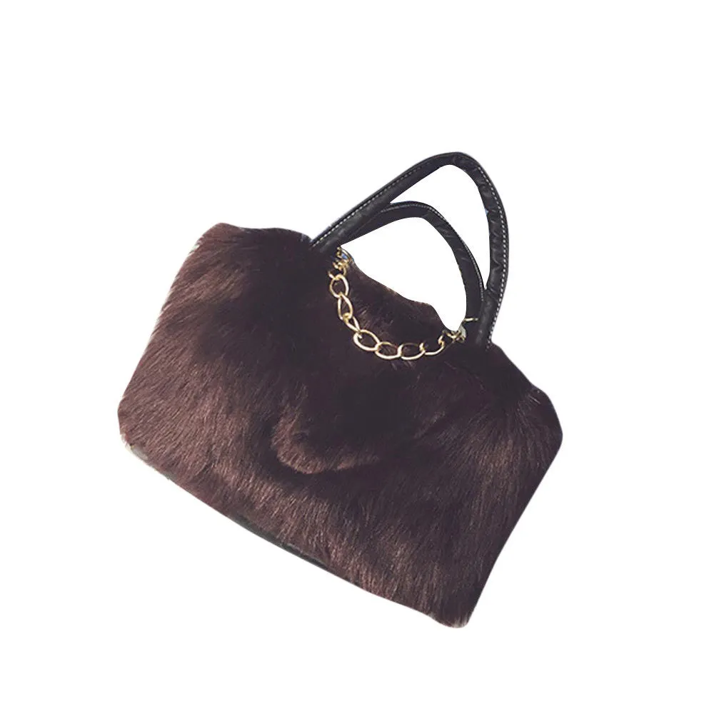 Famous Synthesic Fur Plush Women hbags messenger bags designer Tote Crossbody Shoulder bag bolsa feminina