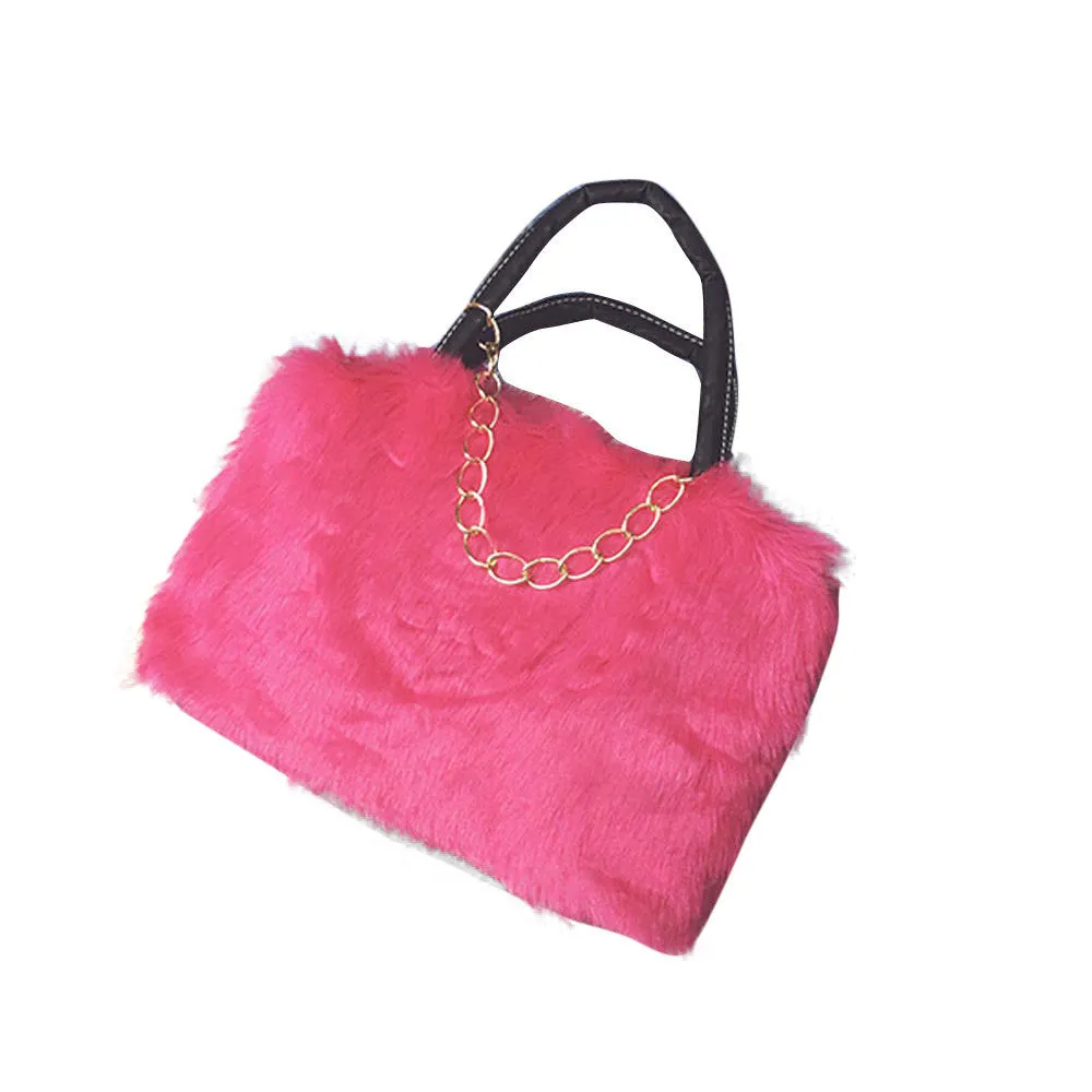 Famous Synthesic Fur Plush Women hbags messenger bags designer Tote Crossbody Shoulder bag bolsa feminina