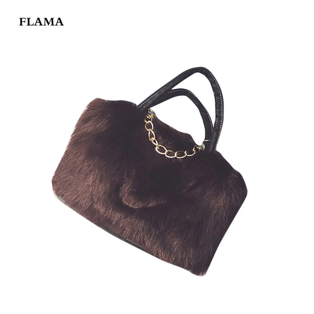 Famous Synthesic Fur Plush Women hbags messenger bags designer Tote Crossbody Shoulder bag bolsa feminina