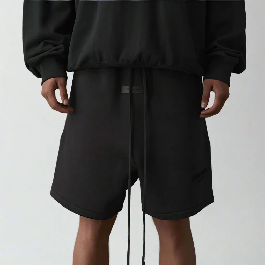 FEAR OF GOD Essentials Felt Logo Sweat Shorts Black