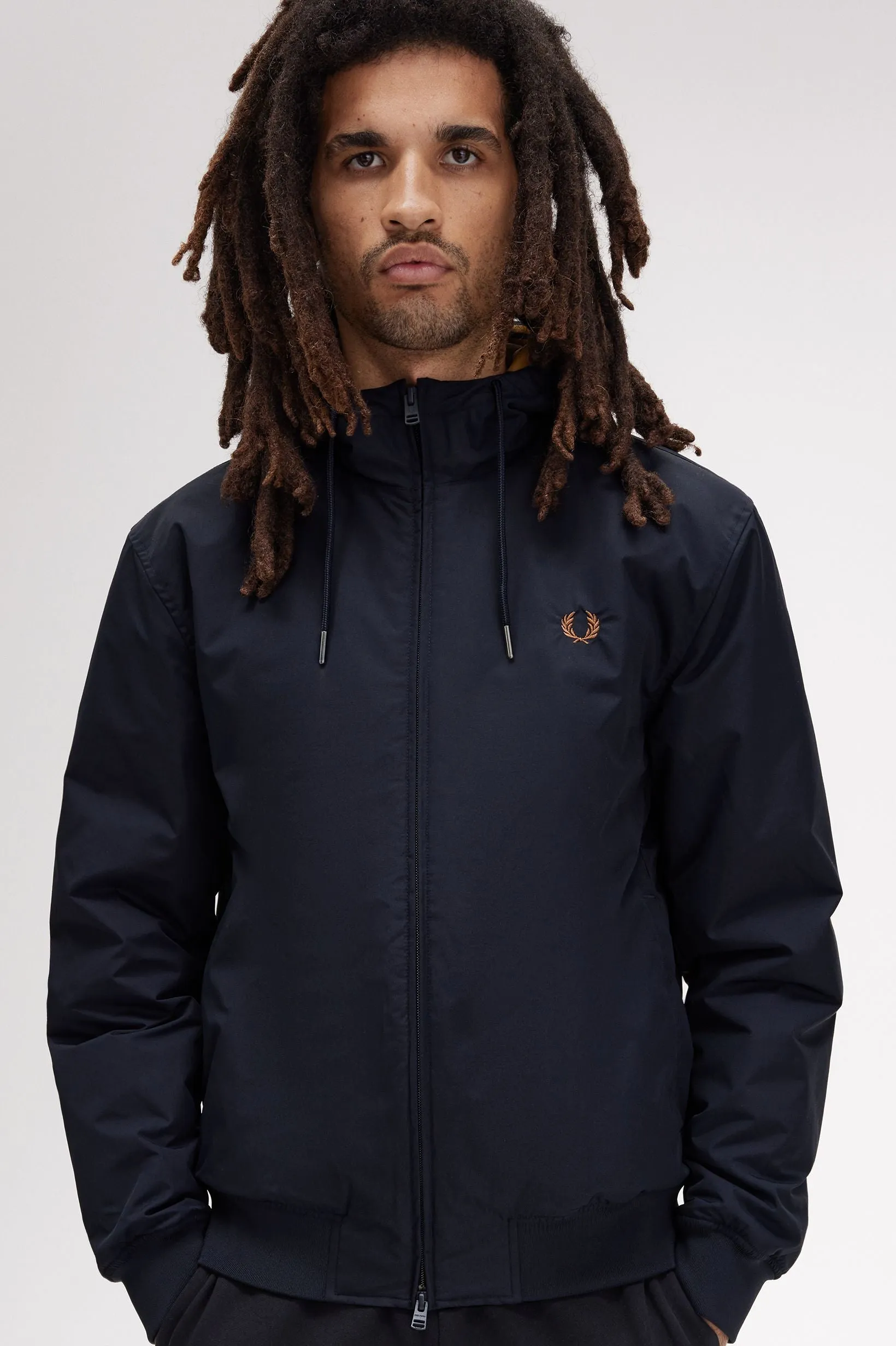 Fred Perry Brentham Hooded Jacket Navy