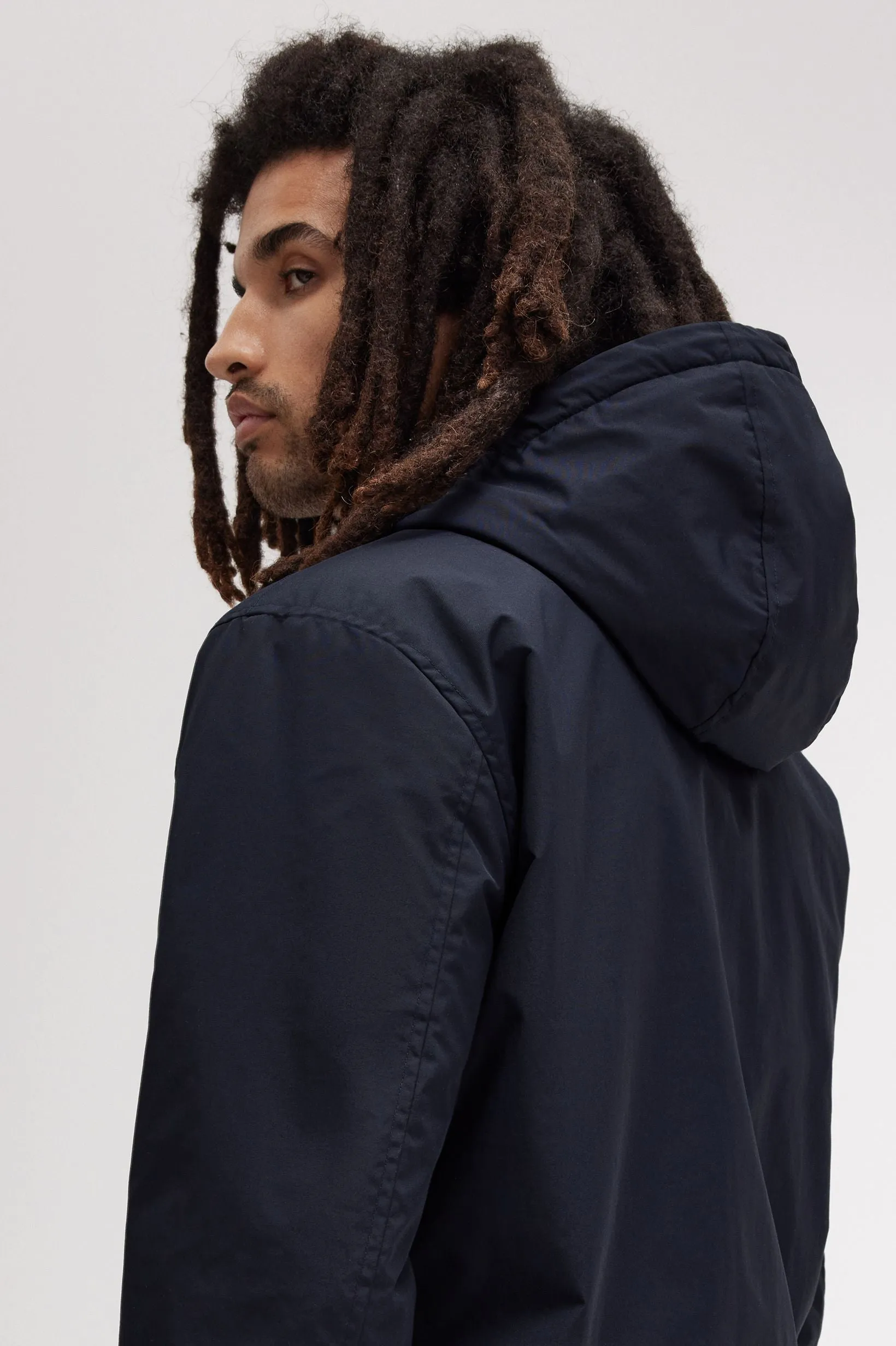 Fred Perry Brentham Hooded Jacket Navy