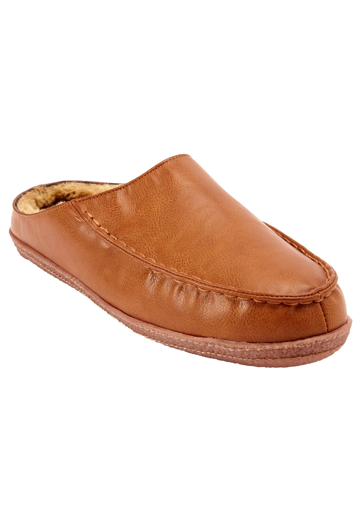 Fur-Lined Clog Slippers