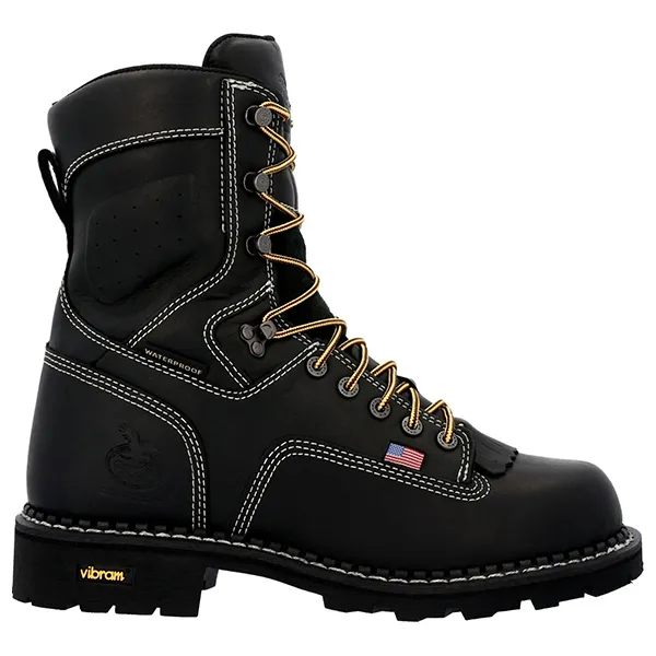 Georgia Boot USA Made Waterproof Logger Work Boot (Black)