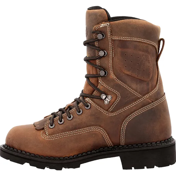 Georgia Boot USA Made Waterproof Logger Work Boot (Brown)