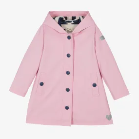 Girls Pink Hooded Raincoat 