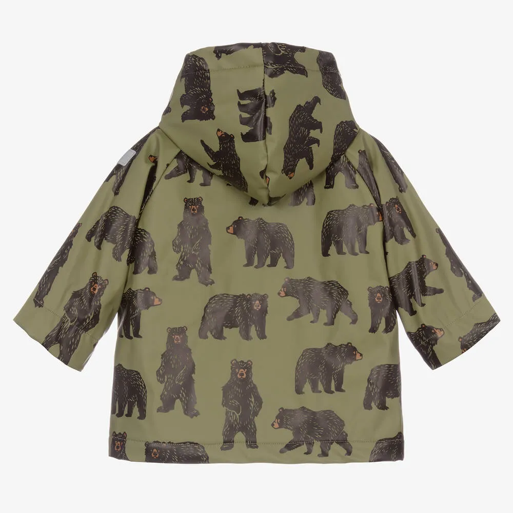 Green Bears Baby Raincoat 