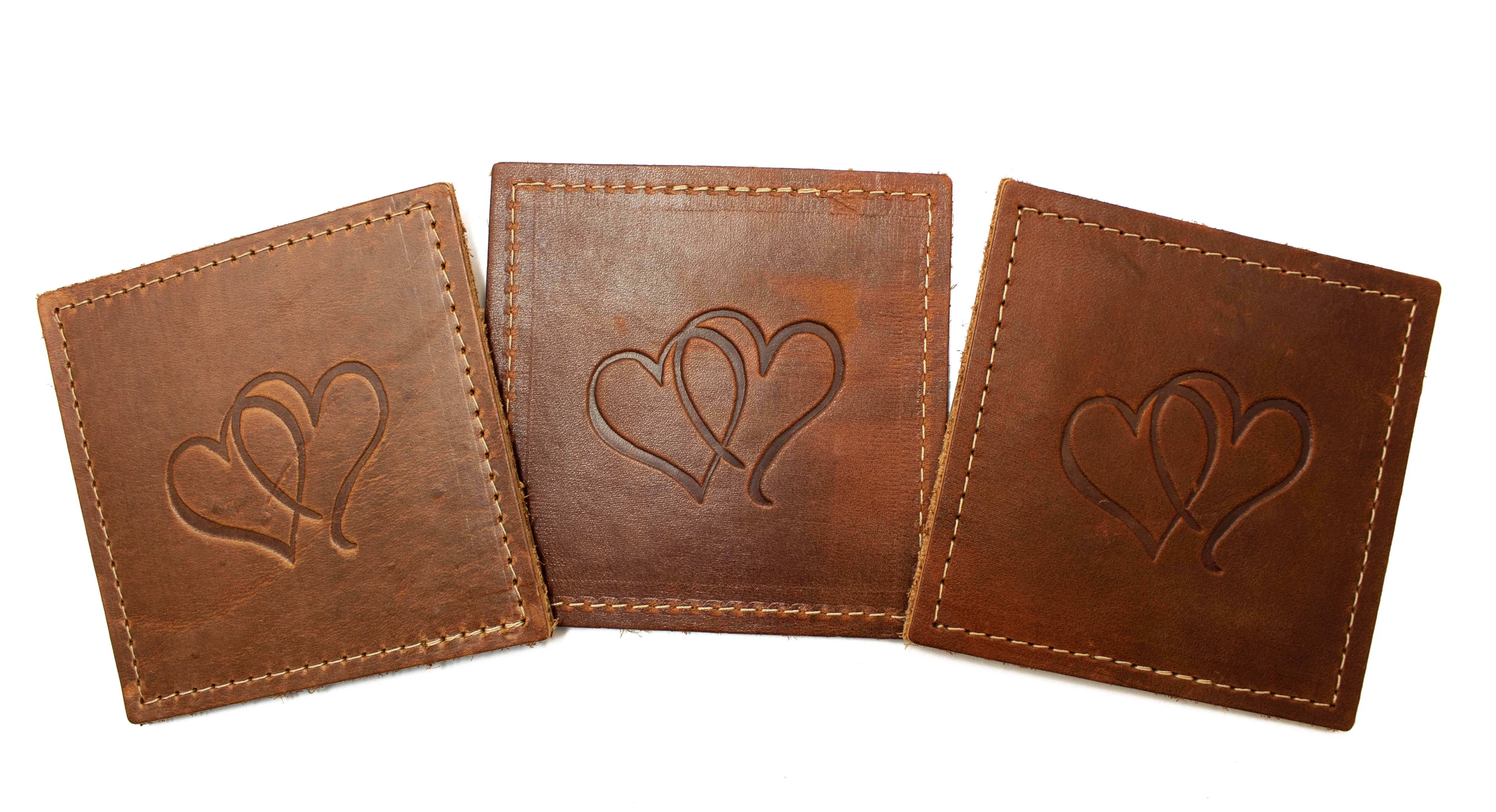 Handcrafted Leather Coasters- Square