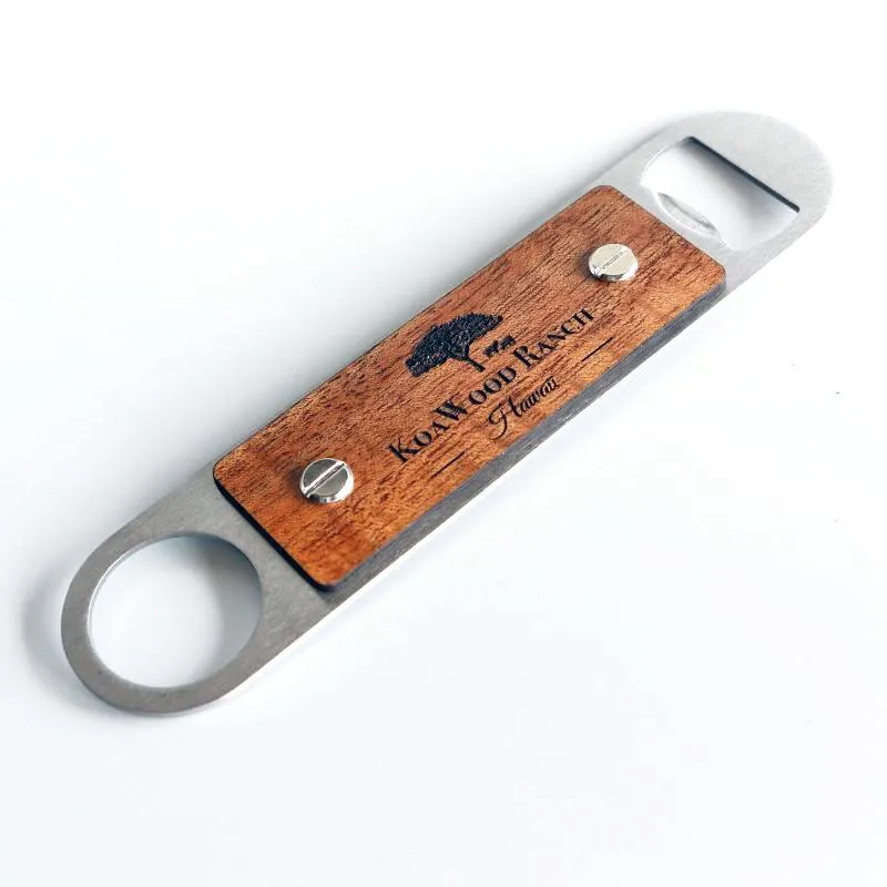 Hawaii Island Chain Koa and Stainless Steel Bottle Opener