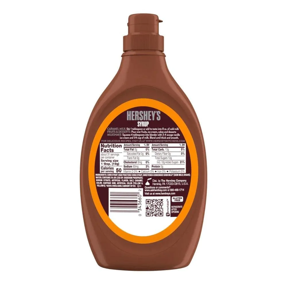 Hershey's Syrup Caramel 623g Box of 12