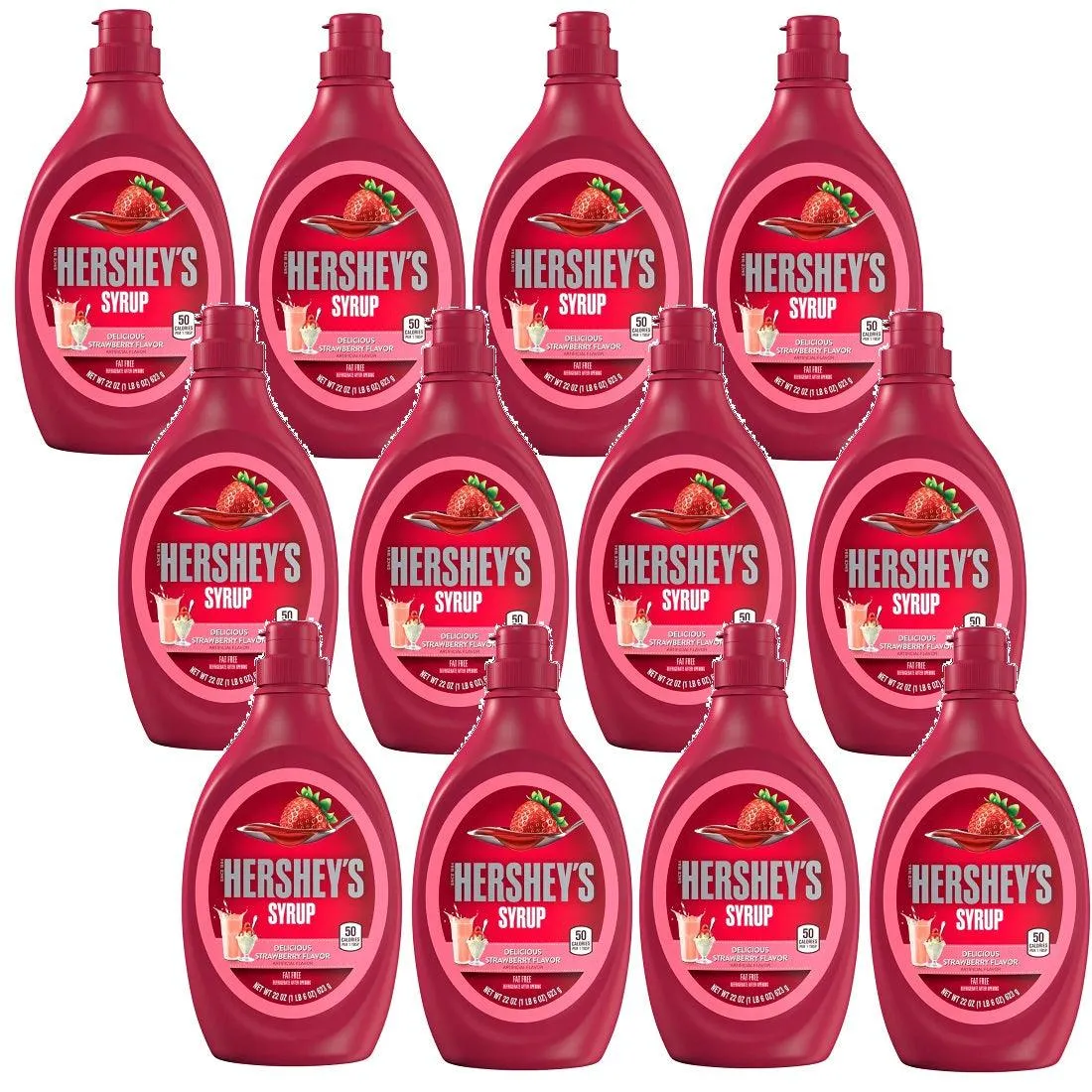 Hershey's Syrup Strawberry 623g Box of 12