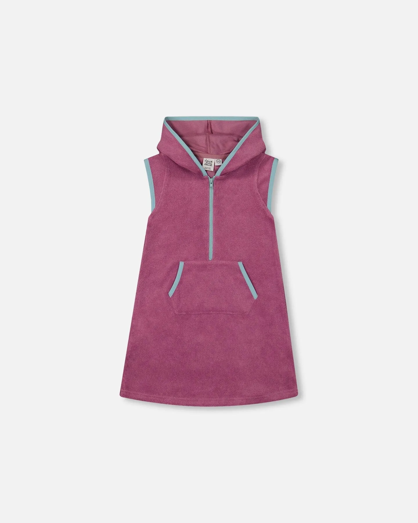 Hooded Terry Beach Dress Candy Pink