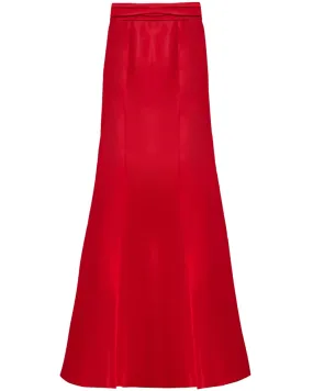 Icon Red Knot Waist Trumpet Skirt