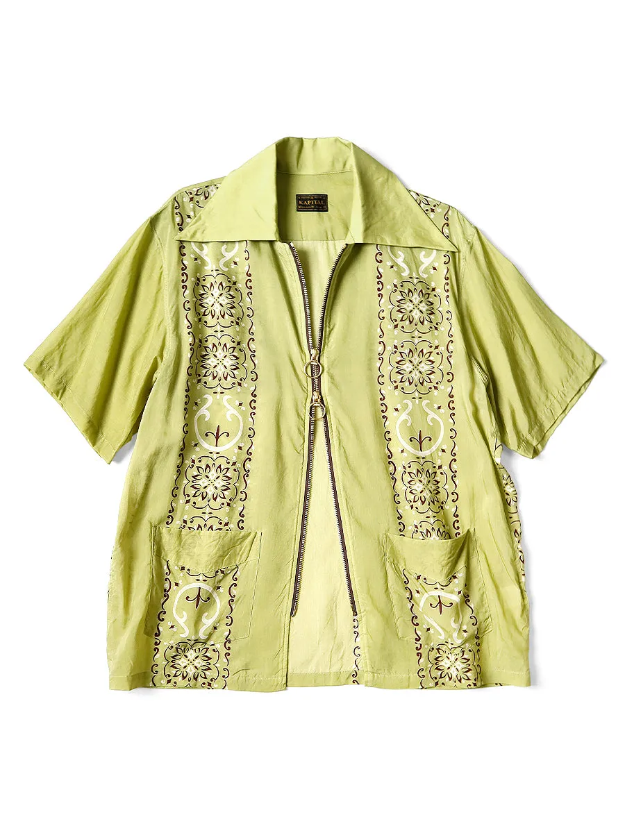 Kapital Silk Rayon Habanana Japonica Drizzle Cuban Shirt