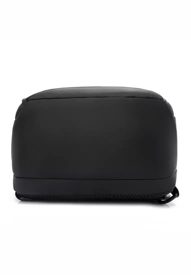 Lara Men's Trendy Outdoor Travel Hiking Bicycle Cycling Chest Bag Shoulder Bag - Black