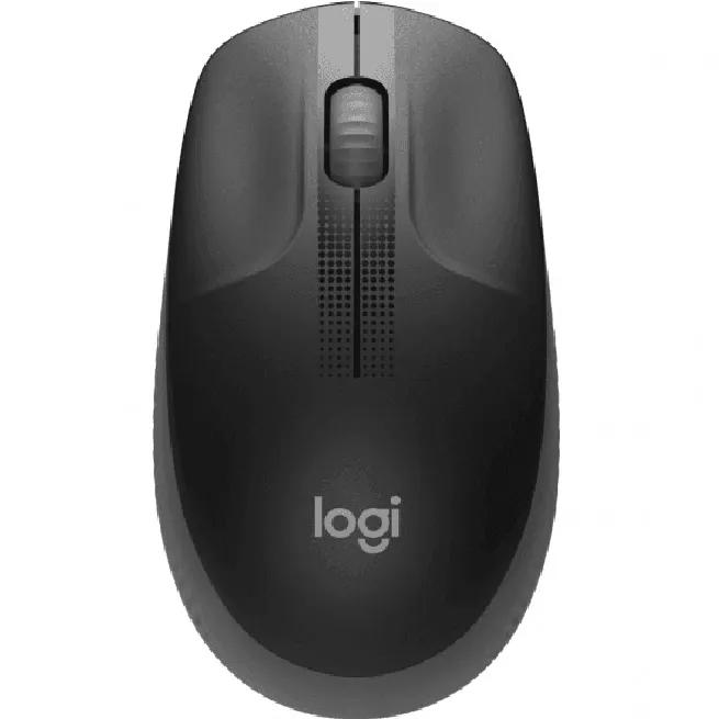 Logitech M190 Wireless Full Size Mouse Charcoal Black Grey