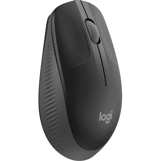 Logitech M190 Wireless Full Size Mouse Charcoal Black Grey