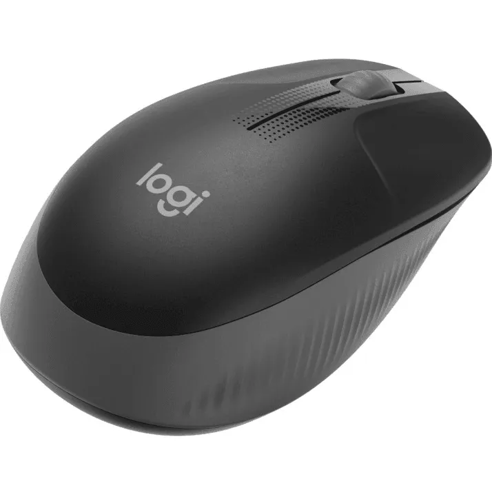 Logitech M190 Wireless Full Size Mouse Charcoal Black Grey