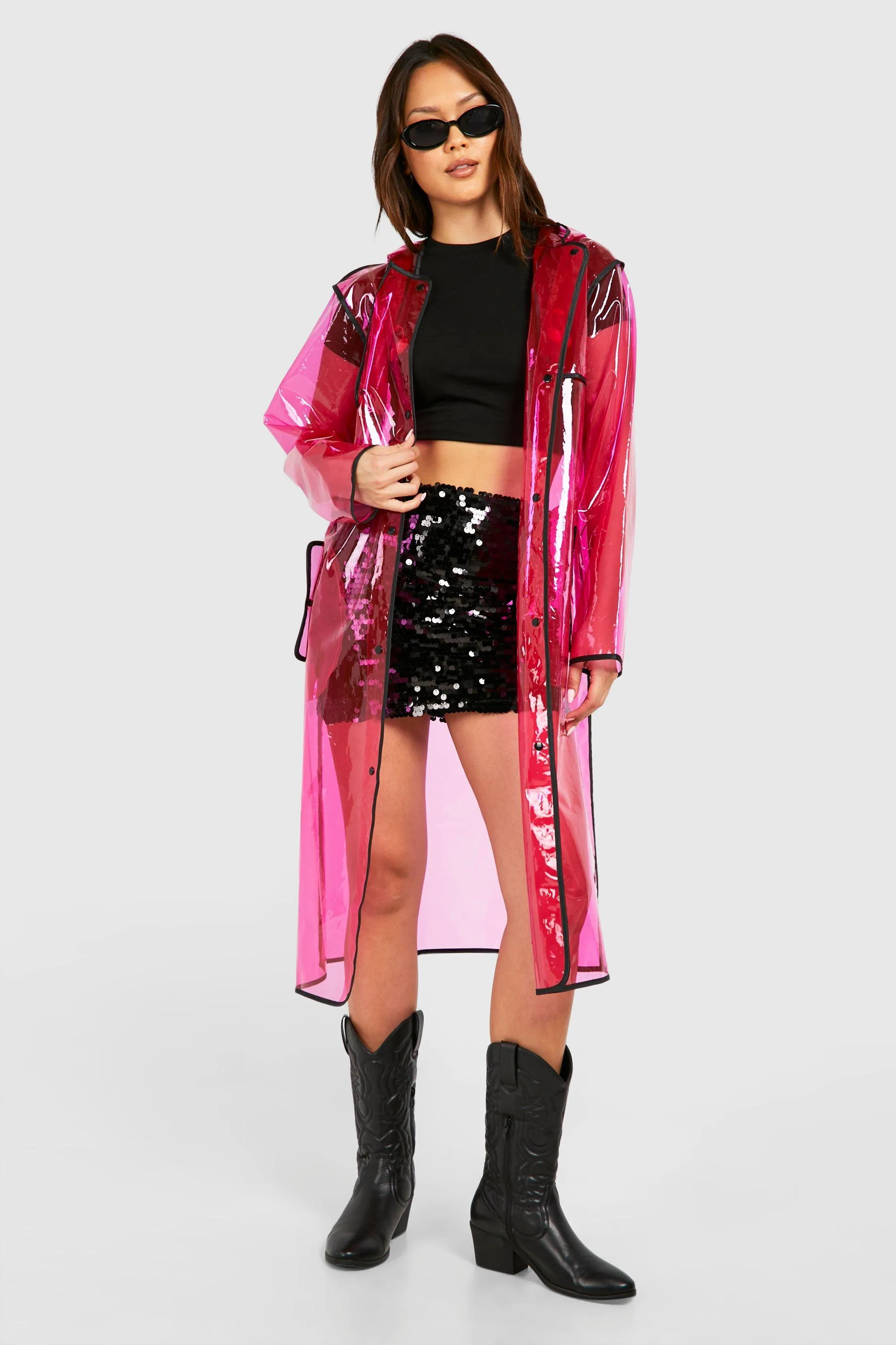 Longline Transparent Festival Raincoat