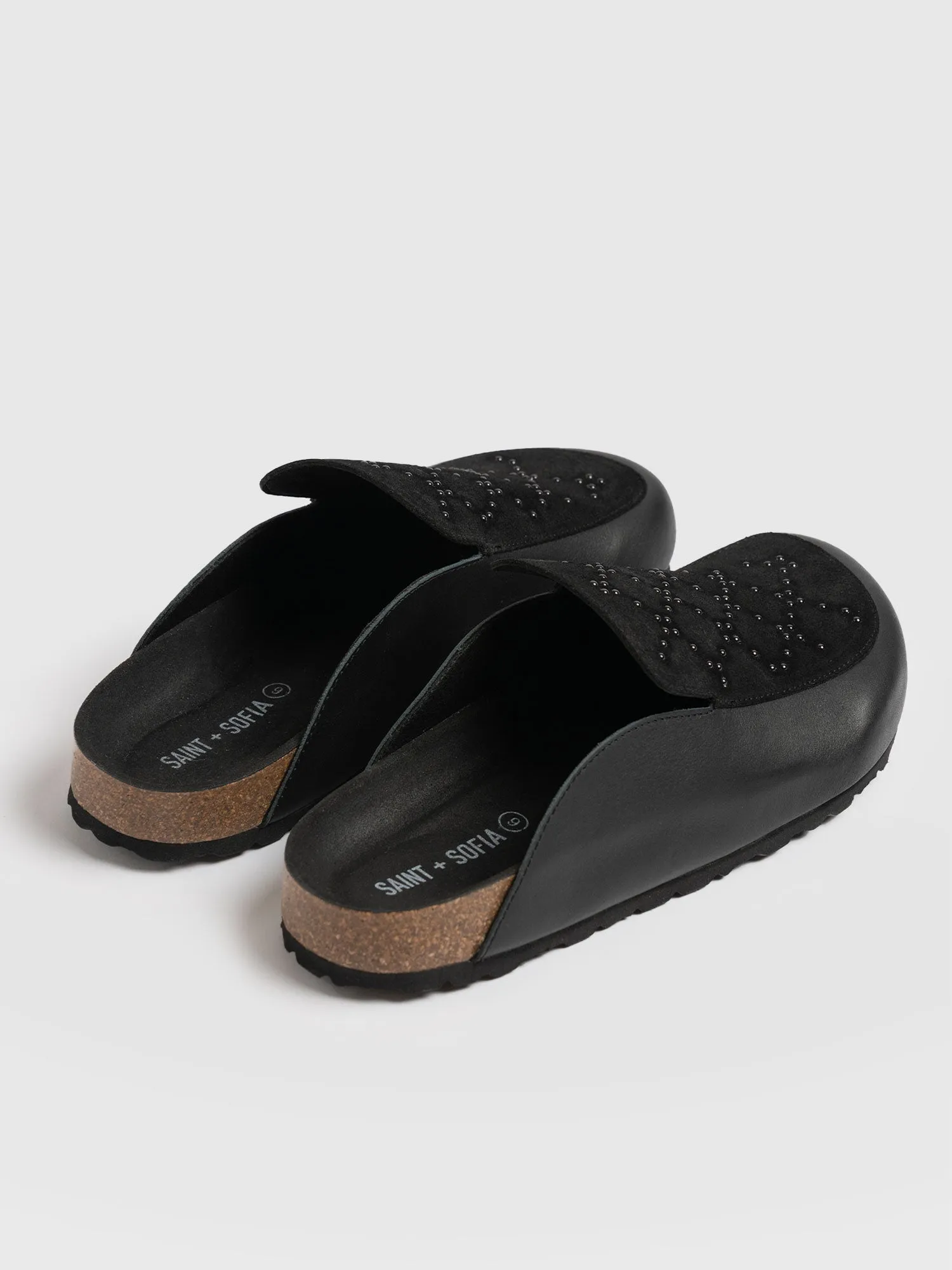 Lottie Studded Clogs - Black