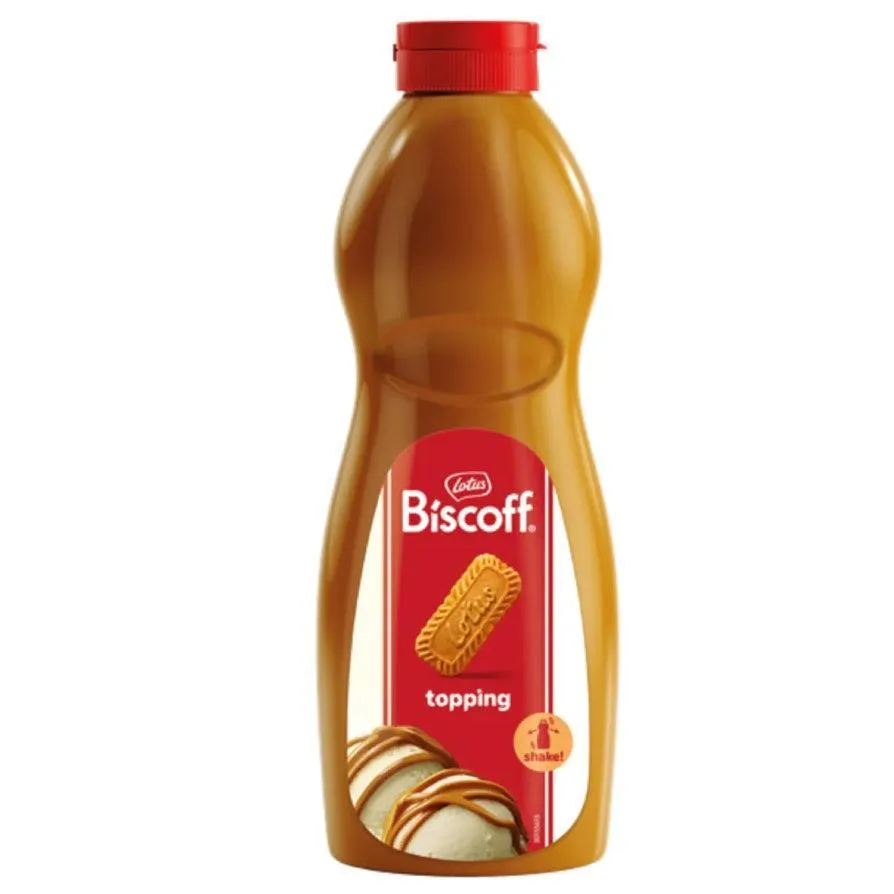 Lotus Biscoff Caramel Topping Sauce Syrup Bottle 1kg Pack 4