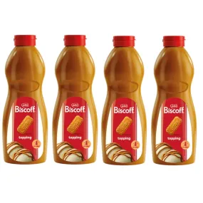 Lotus Biscoff Caramel Topping Sauce Syrup Bottle 1kg Pack 4