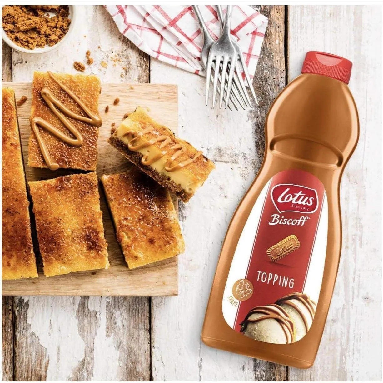 Lotus Biscoff Caramel Topping Sauce Syrup Bottle 1kg Pack 4