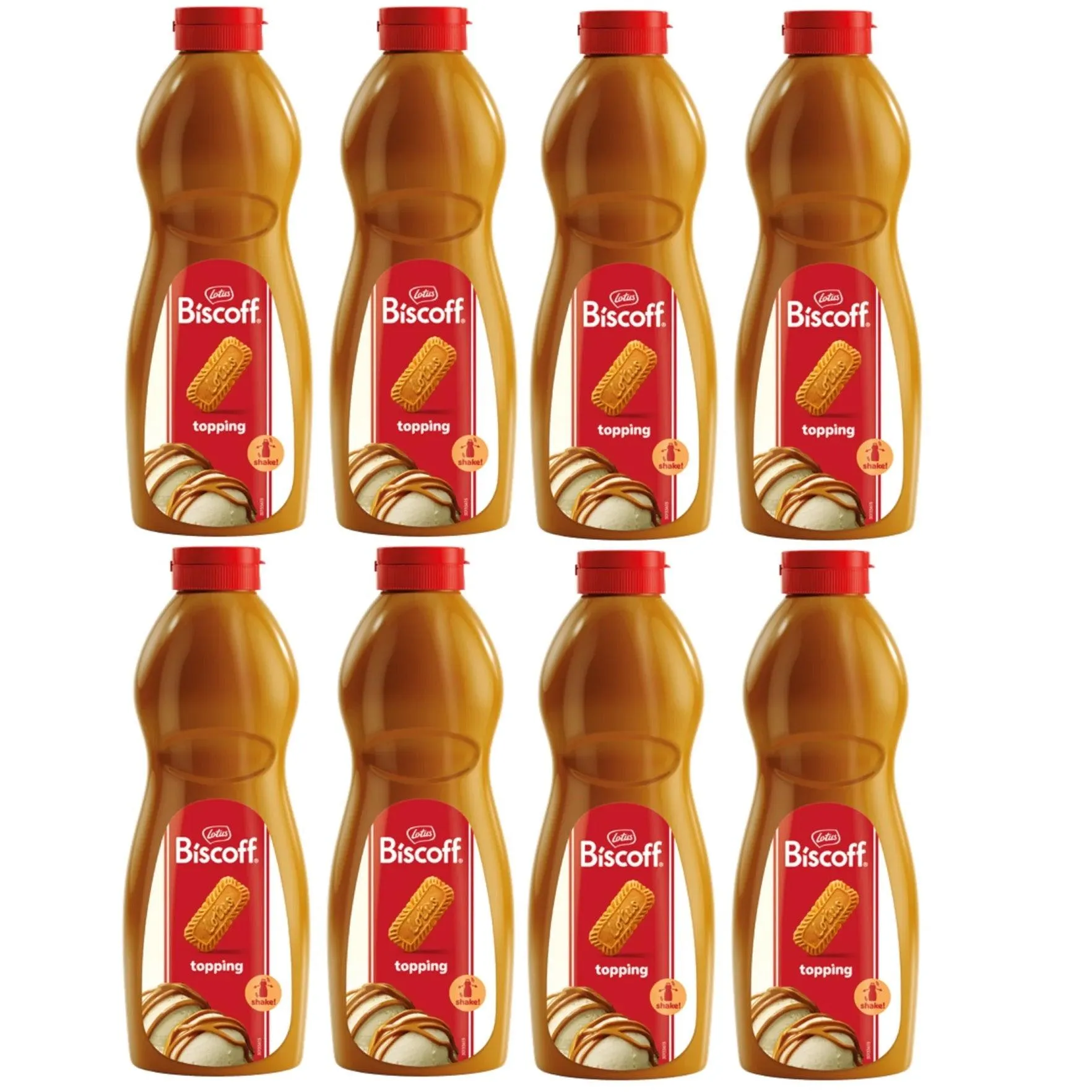 Lotus Biscoff Caramel Topping Sauce Syrup Bottle 1kg Pack 8