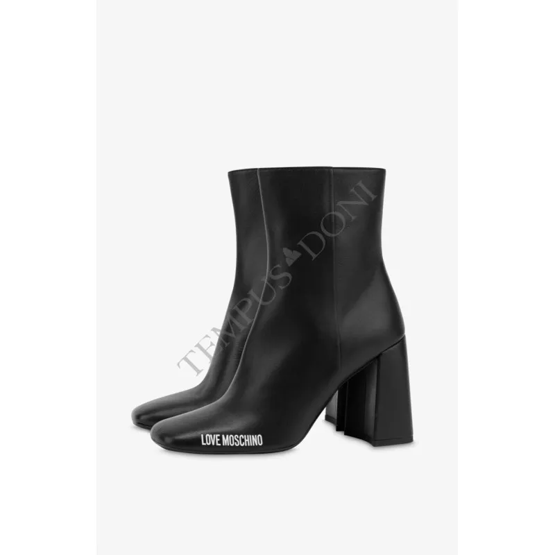 LOVE MOSCHINO - STIVALETTO RUBBER LOGO NERO - LOVE MOSCHINO - Tempus Doni