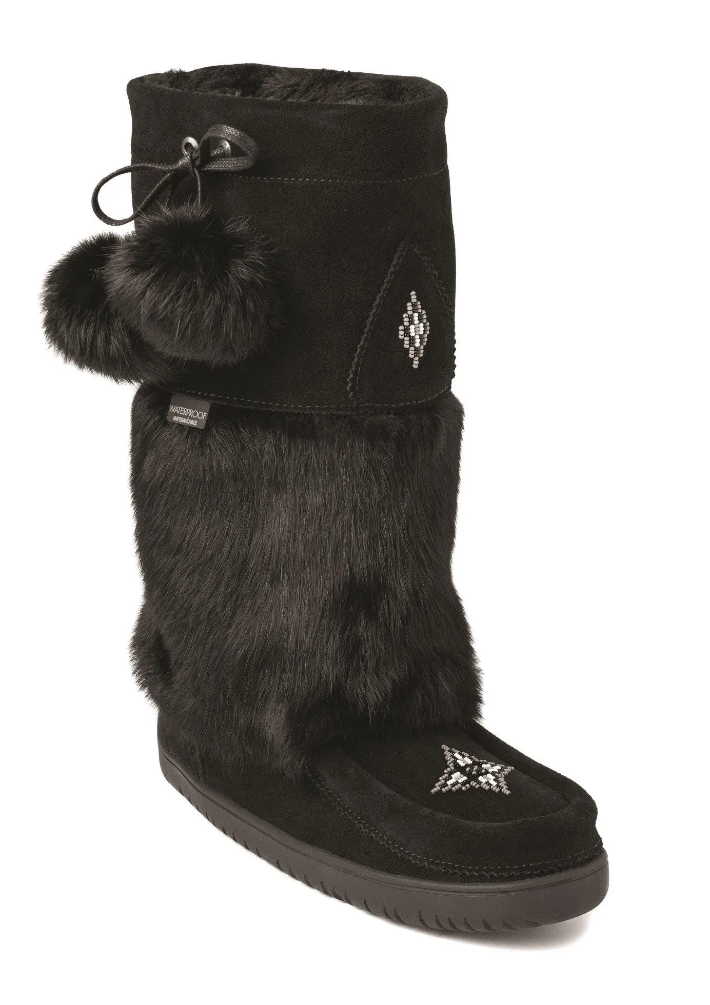 Manitobah Waterproof Snowy Owl Mukluk Black