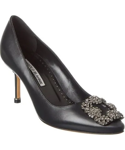 Manolo Blahnik Hangisi 70 Leather Pump