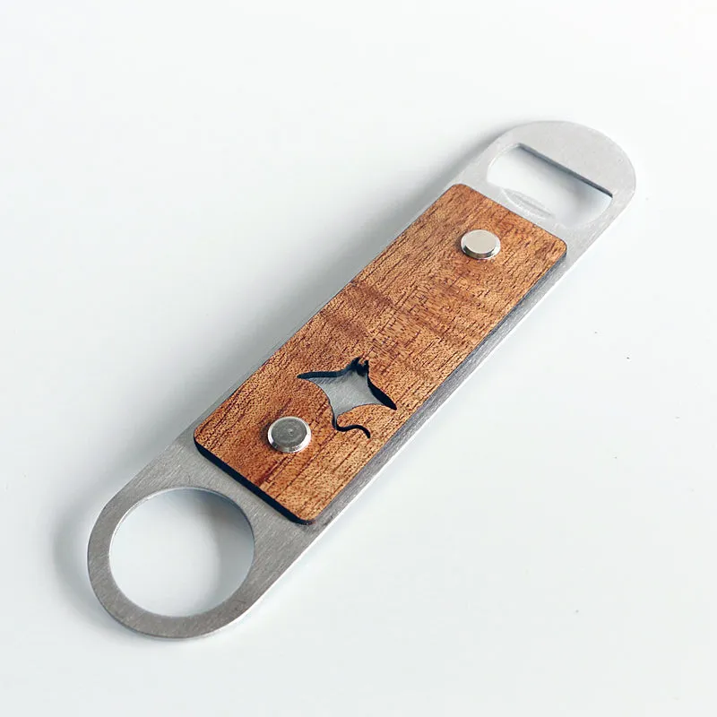 Manta Koa and Stainless Steel Bottle Opener