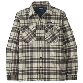 Men's Insulated Organic Cotton MW Fjord Flannel Shirt - Ice Caps: Smolder Blue