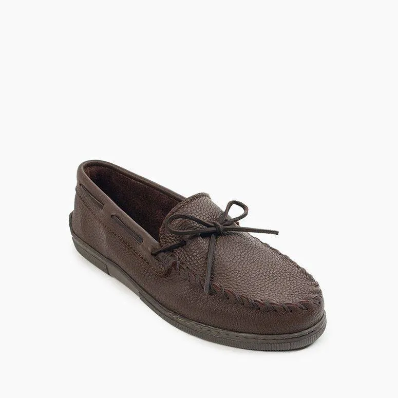  Men's Moosehide Classic Moccasin in Chocolate  