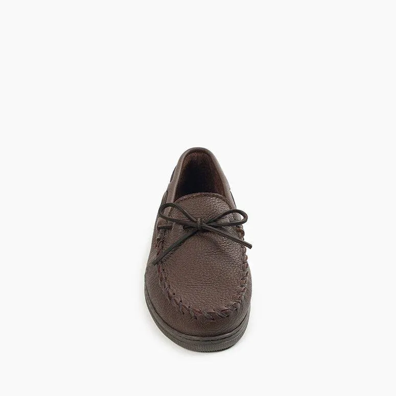  Men's Moosehide Classic Moccasin in Chocolate  