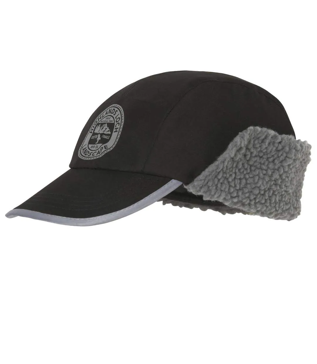 Men's Sherpa-Lined Microfibre Cap - Black 