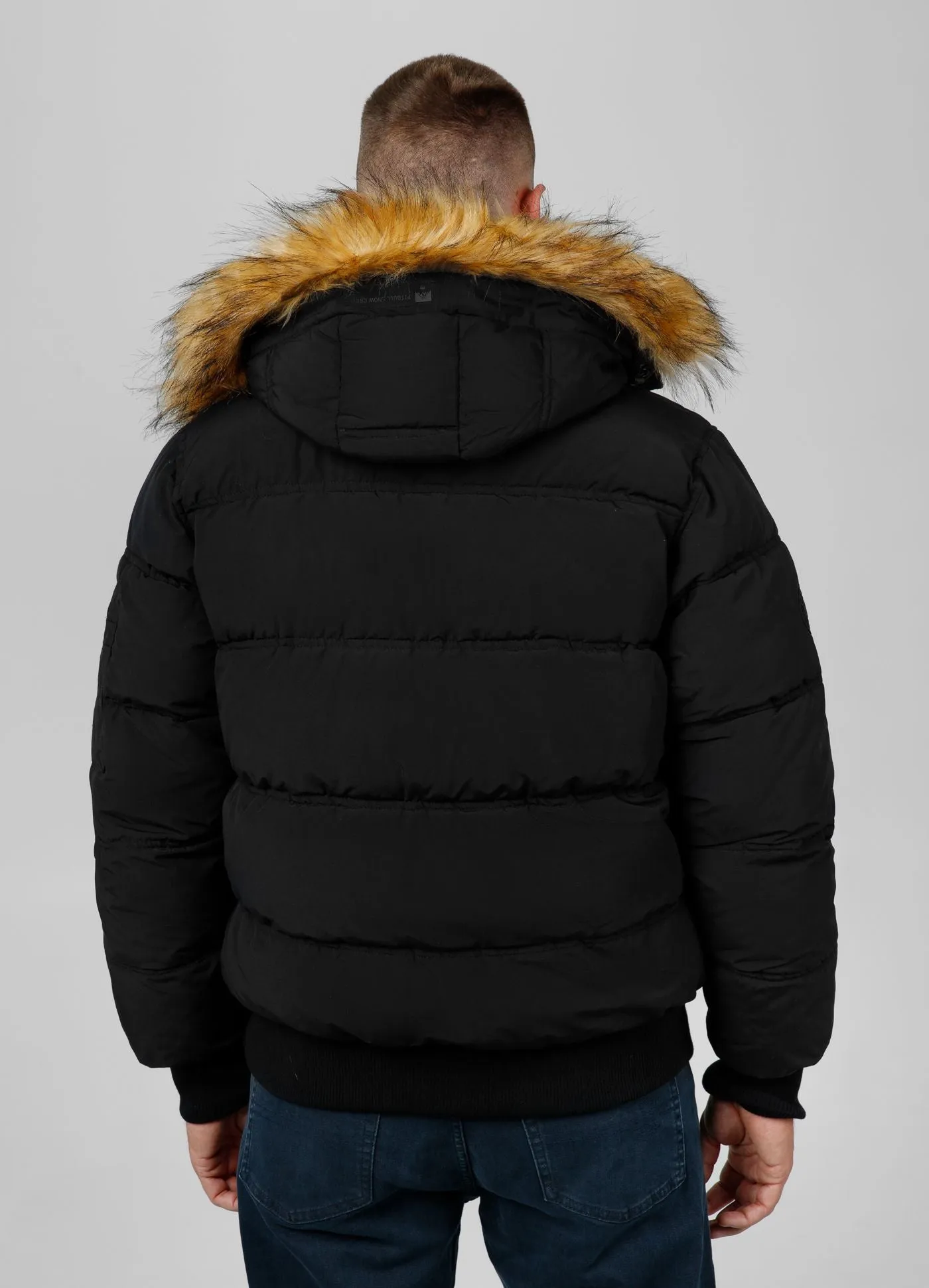 Men's winter hooded jacket Burnt