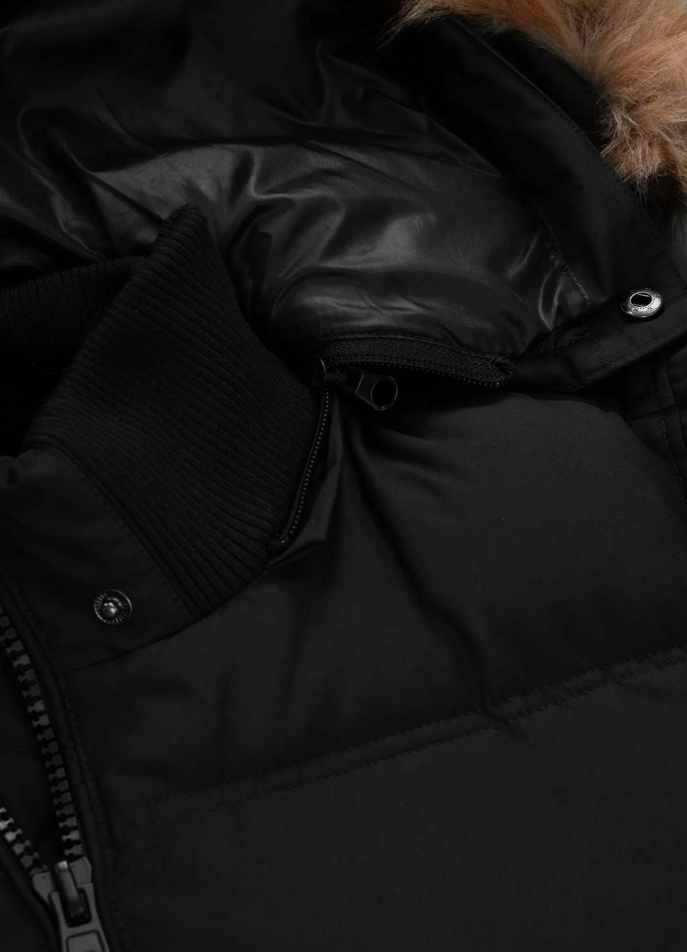 Men's winter hooded jacket Burnt