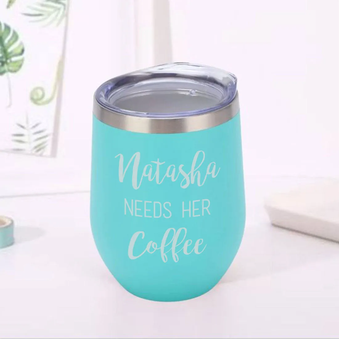 Personalised Coffee Insulated Cup With Lid for Travelling Portable Cup (350 ML) - Coffee Lover