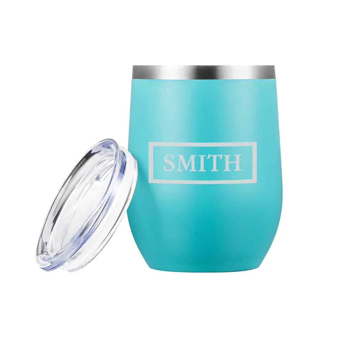 Personalized Travel Coffee Mug Insulated with lid Name Engraved Stainless Steel - Frame