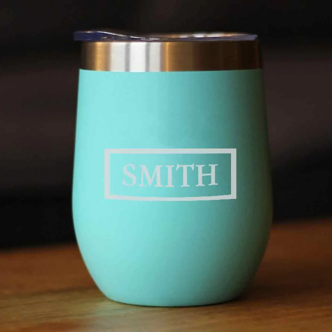 Personalized Travel Coffee Mug Insulated with lid Name Engraved Stainless Steel - Frame