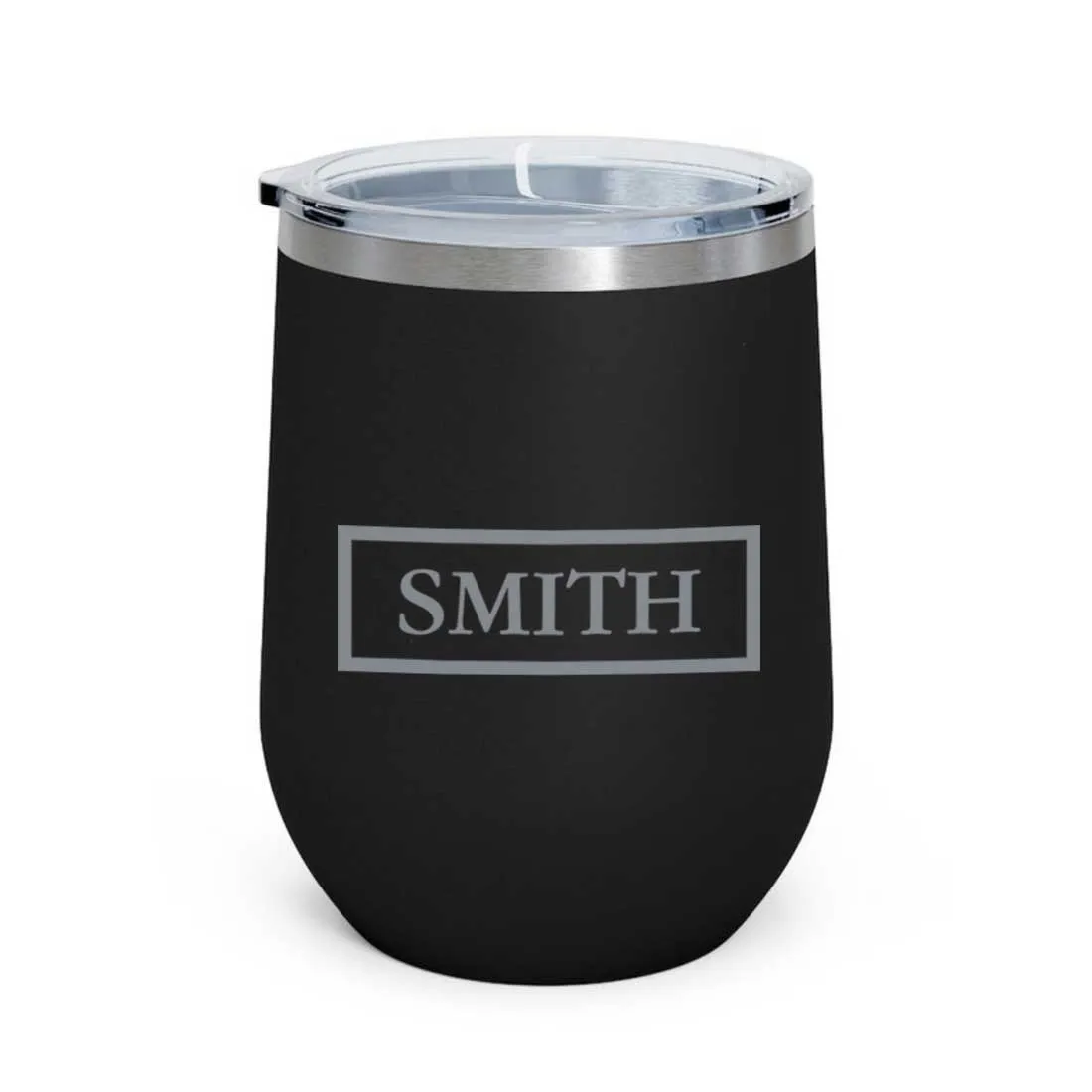 Personalized Travel Coffee Mug Insulated with lid Name Engraved Stainless Steel - Frame