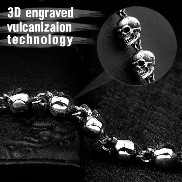 Punk Rock Stainless Steel Skull Bracelet