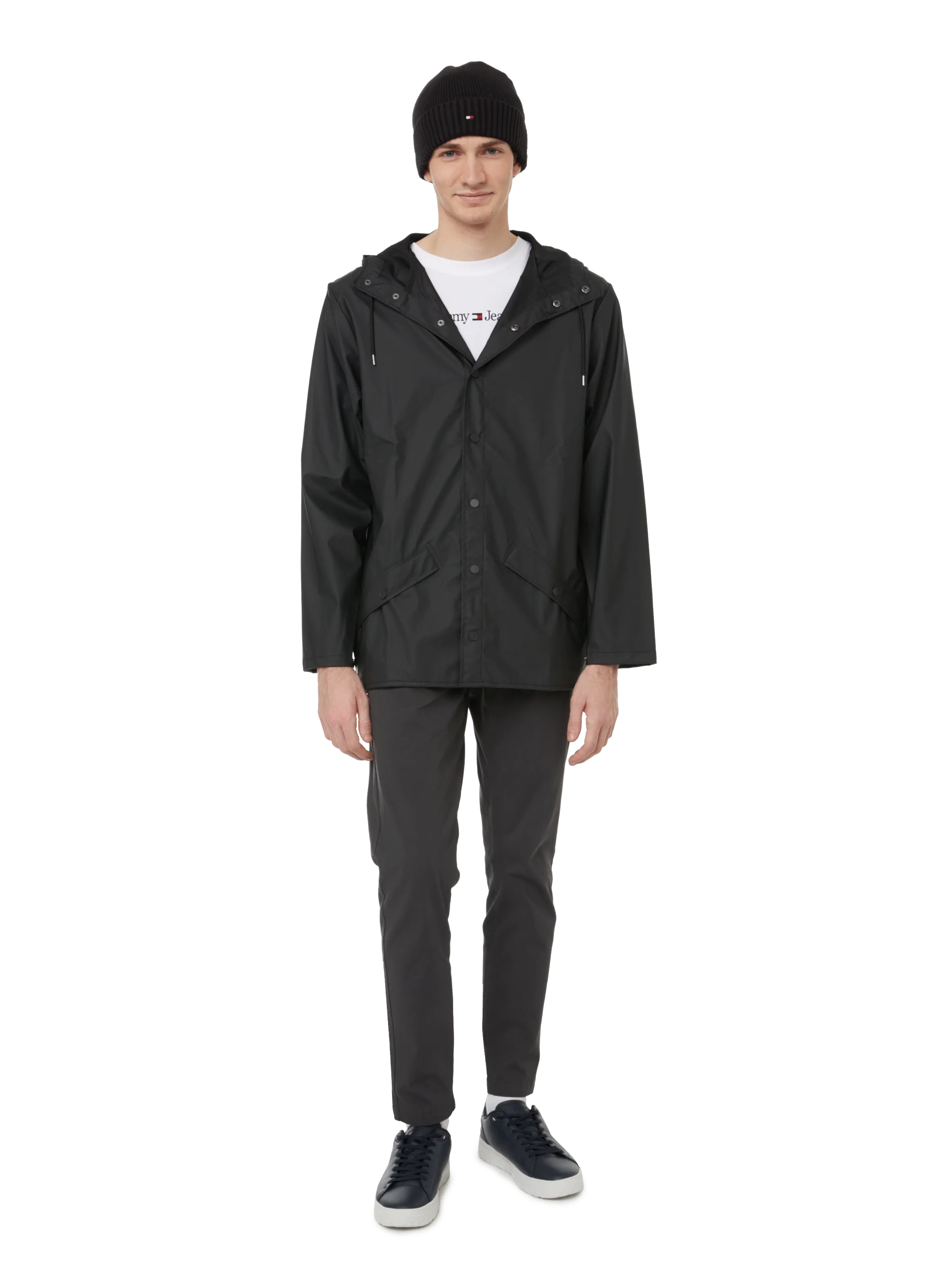 RAINS  Hooded raincoat - Black