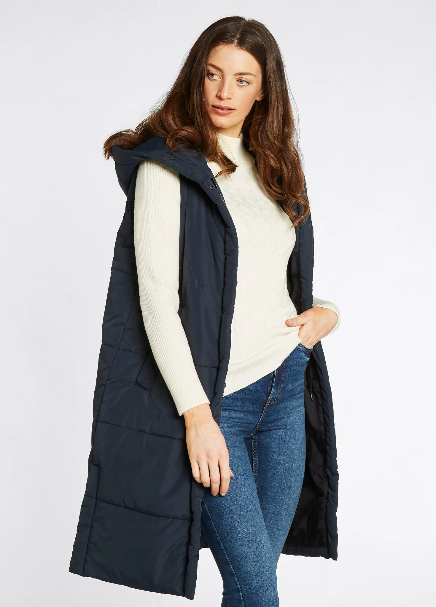 Ryan Women’s Hooded Gilet - Navy