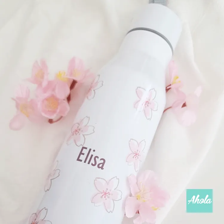 Sakura】Stainless Steel Hot or Cold Bottle with Carry loop 櫻花不鏽鋼保冷/保温樽