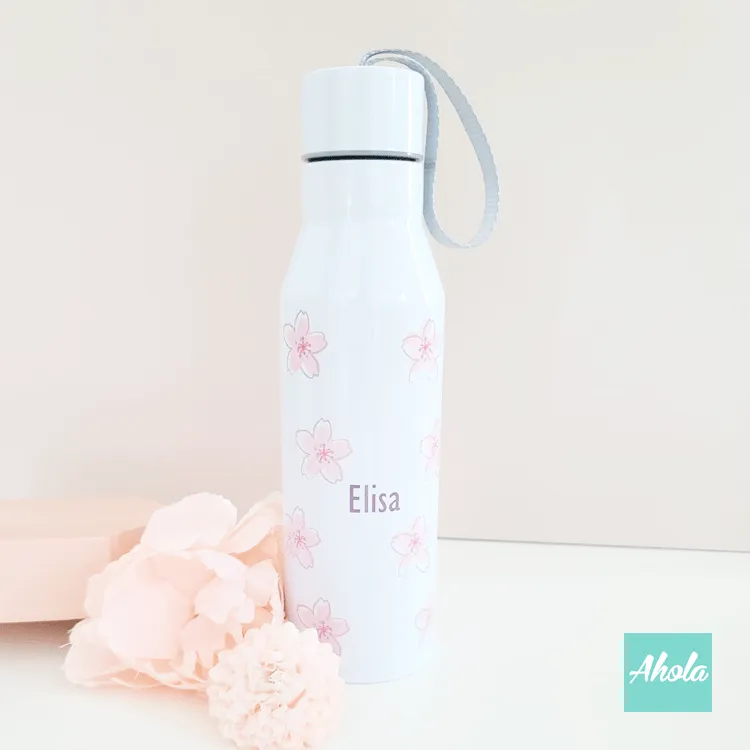 Sakura】Stainless Steel Hot or Cold Bottle with Carry loop 櫻花不鏽鋼保冷/保温樽